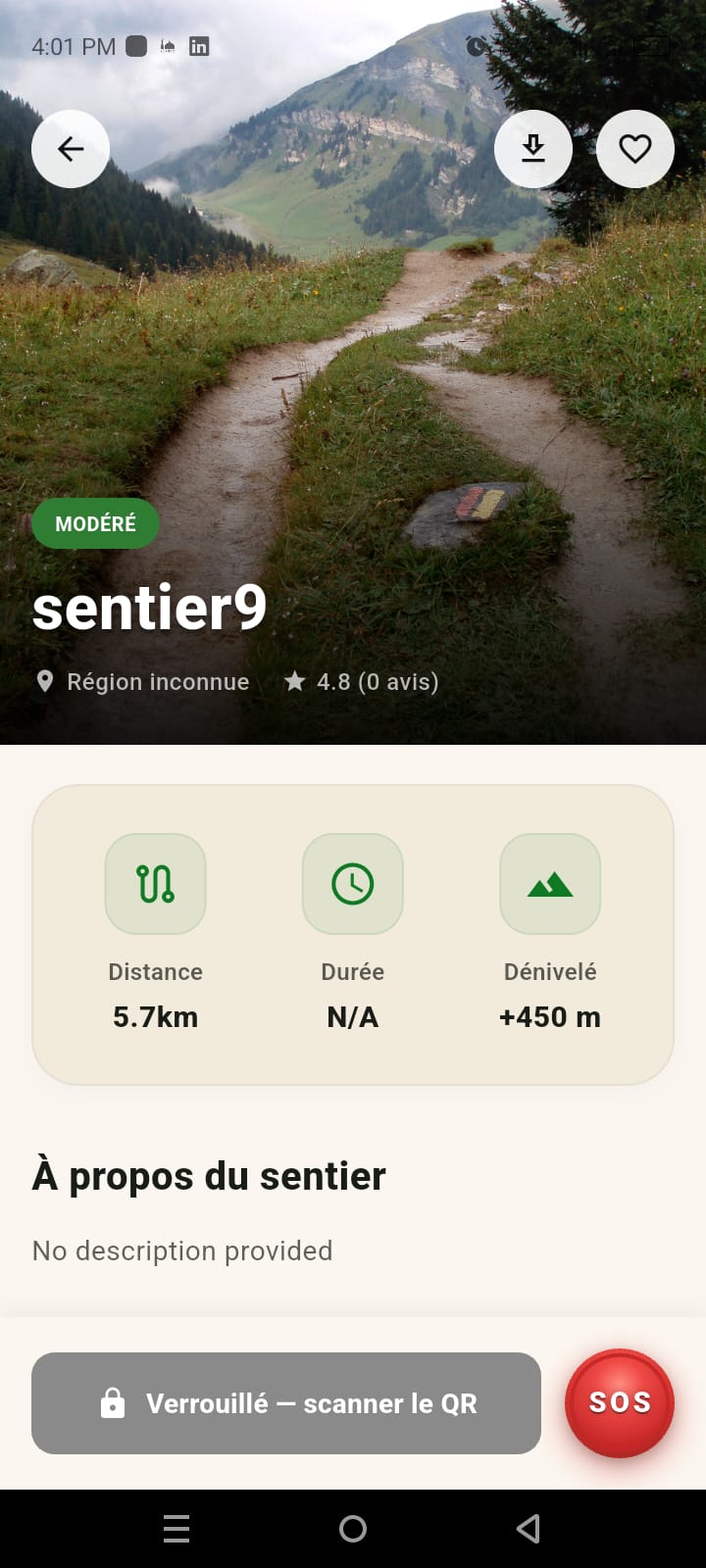 Fiche d'un sentier : photo, distance, durée, dénivelé et profil d'altitude